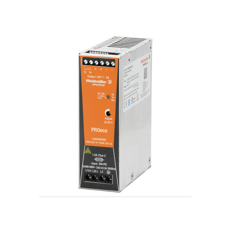 WEIDMULLER POWER SUPPLY PRO ECO 120W 24V 5A
